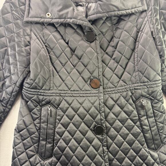Jones New York Women’s Black Quilted Winter Jacket Size M - Picture 5 of 11
